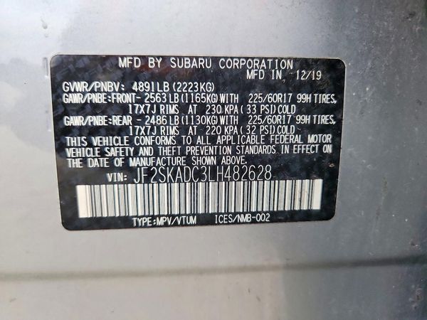 2020 SUBARU FORESTER Base Plus+ES