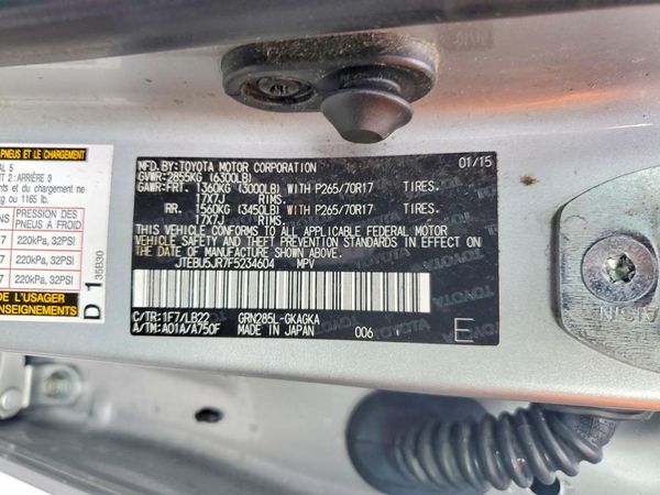 2015 TOYOTA 4RUNNER Base Grade
