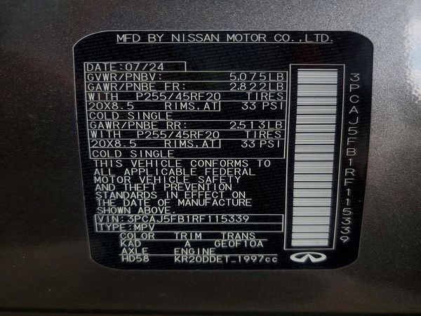 2024 INFINITI QX50