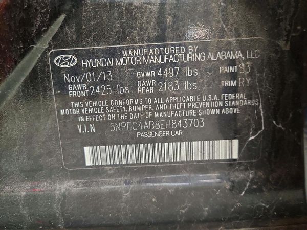 2014 HYUNDAI SONATA