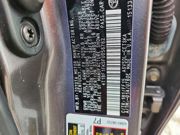 2015 TOYOTA CAMRY