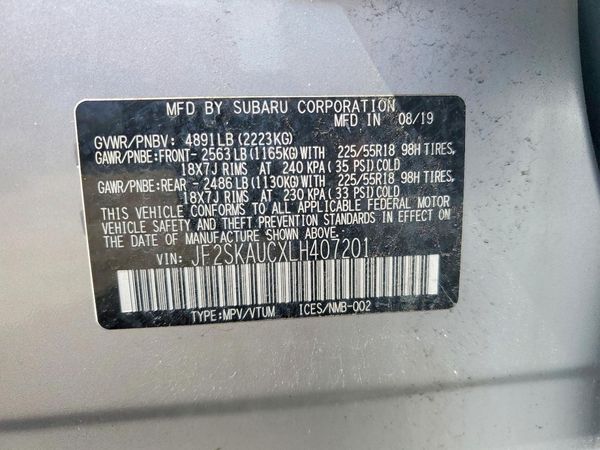 2020 SUBARU FORESTER