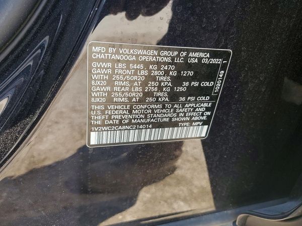 2022 VOLKSWAGEN ATLAS CROSS SPORT
