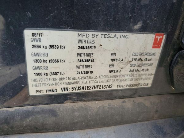 2017 TESLA MODEL S