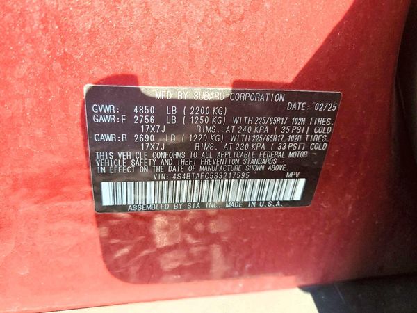 2025 SUBARU OUTBACK