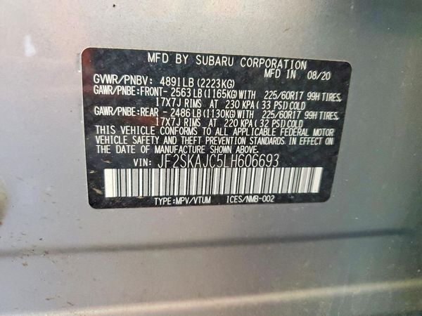 2020 SUBARU FORESTER