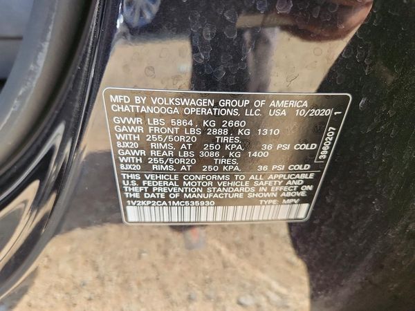 2021 VOLKSWAGEN ATLAS