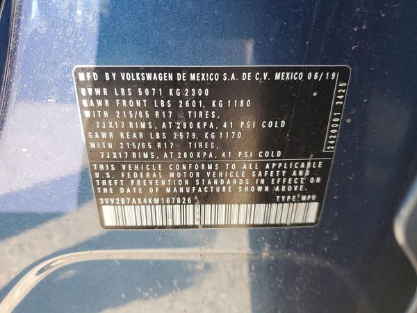 2019 VOLKSWAGEN TIGUAN