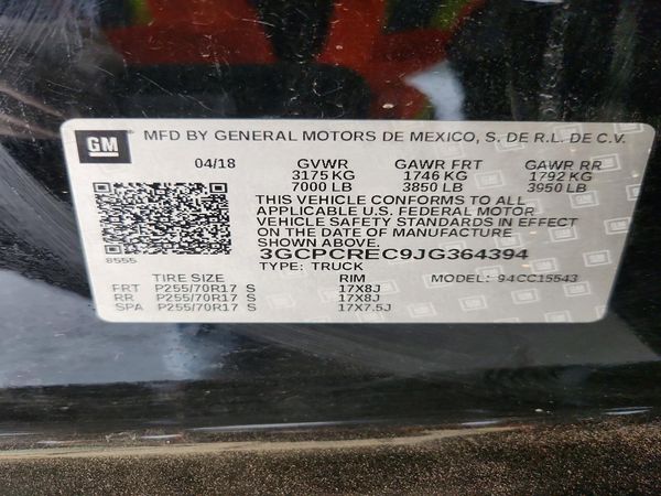 2018 CHEVROLET SILVERADO LT