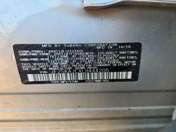 2020 SUBARU FORESTER Prm+ES+KA