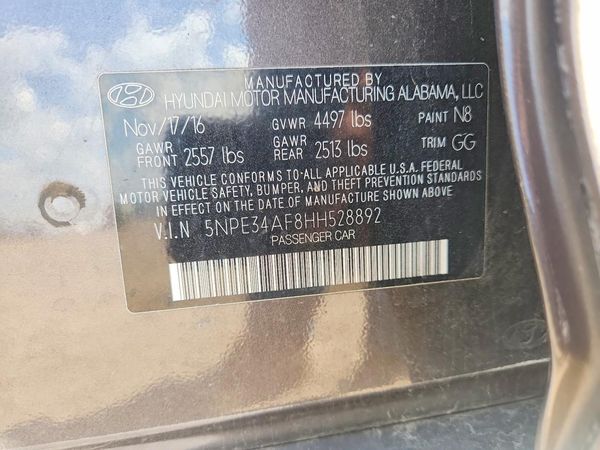 2017 HYUNDAI SONATA