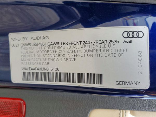2021 AUDI A4 quattro Premium Plus