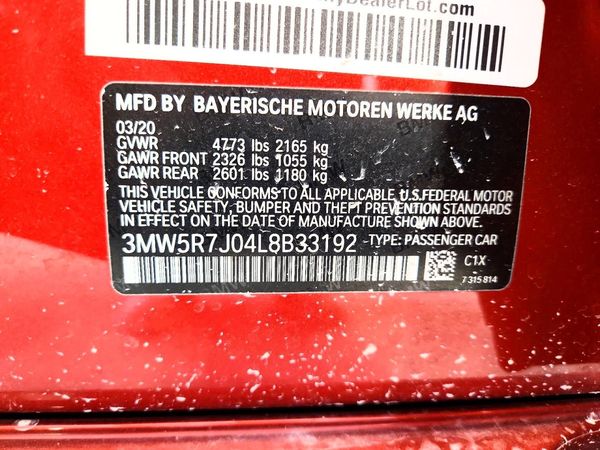 2020 BMW 330XI xDrive NA