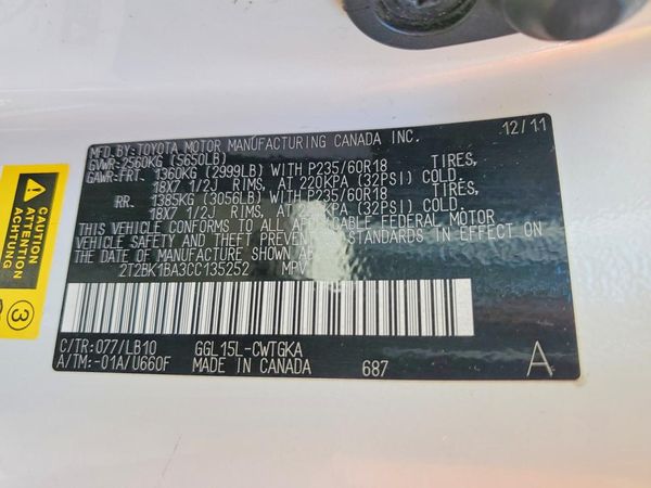 2012 LEXUS RX