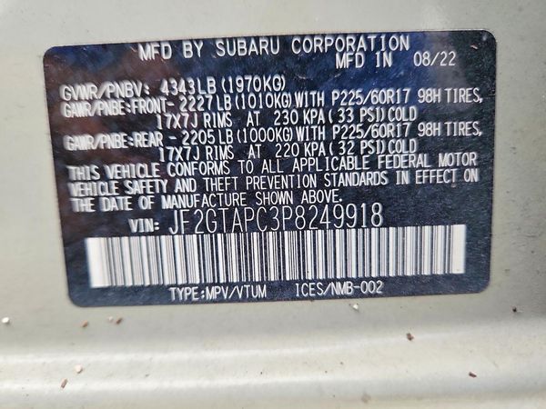 2023 SUBARU CROSSTREK