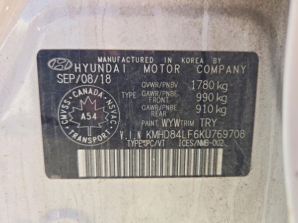 2019 HYUNDAI ELANTRA