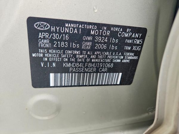 2017 HYUNDAI ELANTRA