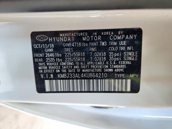 2019 HYUNDAI TUCSON
