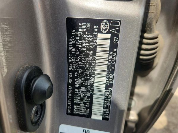 2015 TOYOTA COROLLA L/LE