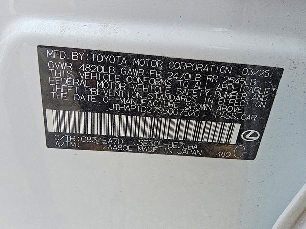 2025 LEXUS IS 500 500 Base — VINS