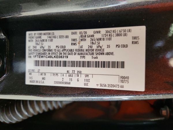 2020 FORD F150