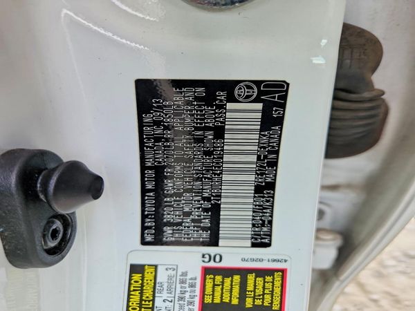 2014 TOYOTA COROLLA L/LE