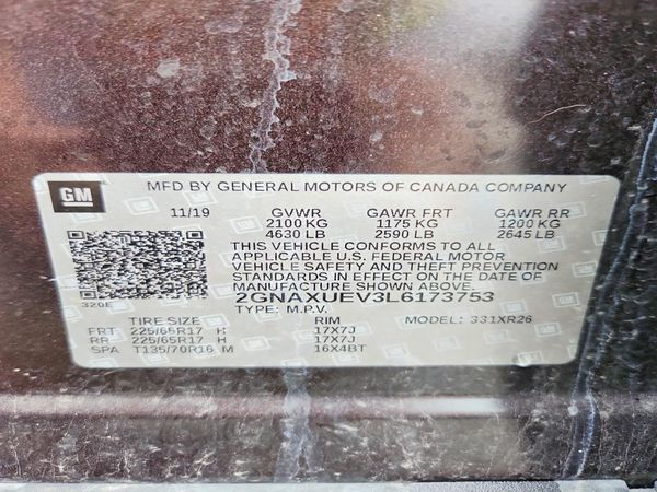 2020 CHEVROLET EQUINOX LT (1LT)