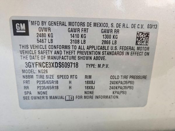 2013 CADILLAC SRX
