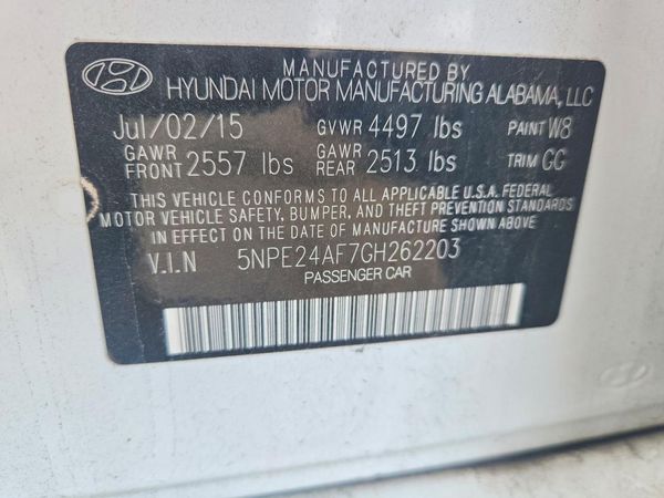 2016 HYUNDAI SONATA