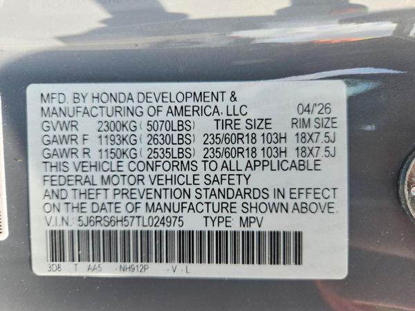 2026 HONDA CRV Sport — VINS