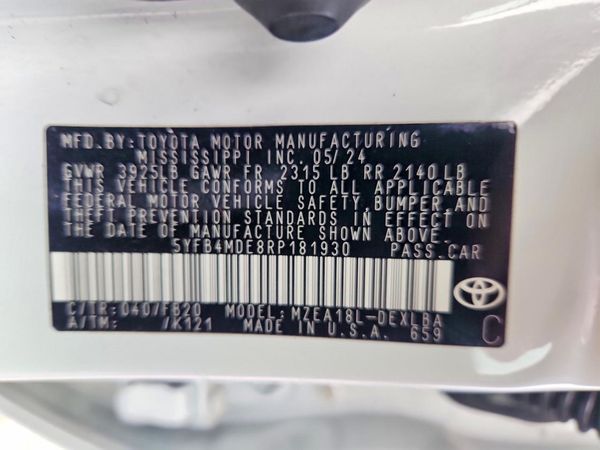 2024 TOYOTA COROLLA
