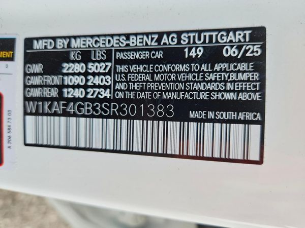 2025 MERCEDES-BENZ C C300