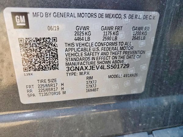 2020 CHEVROLET EQUINOX LT (2FL)
