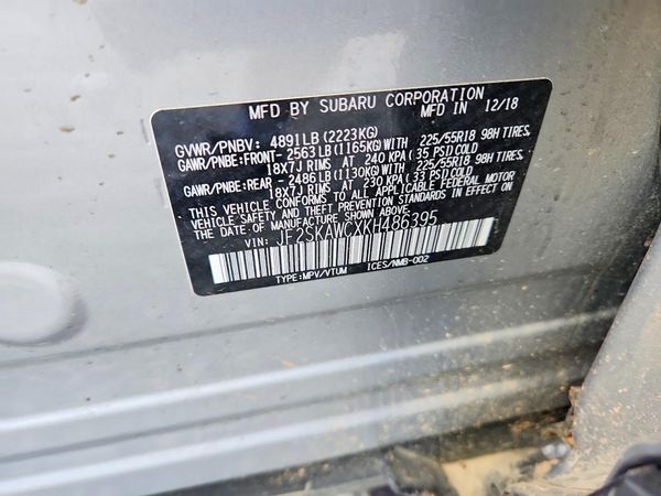 2019 SUBARU FORESTER