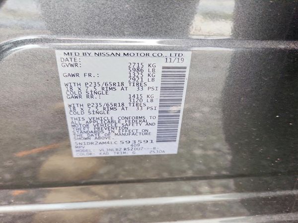 2020 NISSAN PATHFINDER