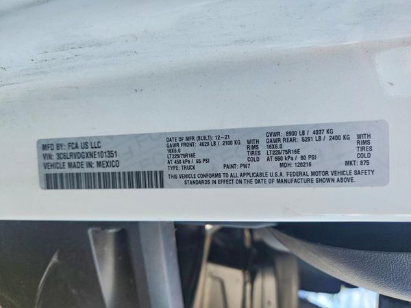 2022 RAM PROMASTER 2500 High Roof