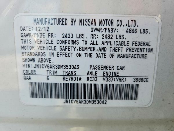 2013 INFINITI G37