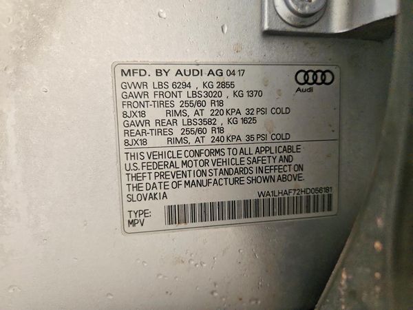 2017 AUDI Q7 quattro Premium Plus