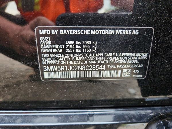2022 BMW 3 SERIES — VINS