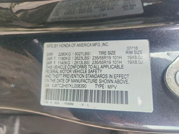 2019 ACURA RDX SH-AWD TECH