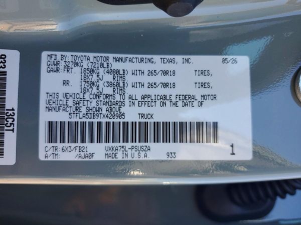 2026 TOYOTA TUNDRA