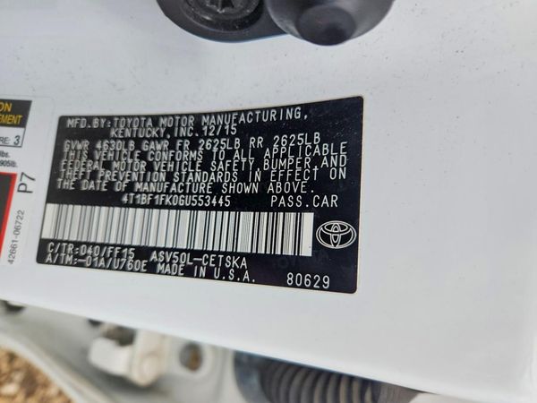 2016 TOYOTA CAMRY