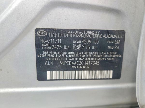 2012 HYUNDAI SONATA Middle-low level