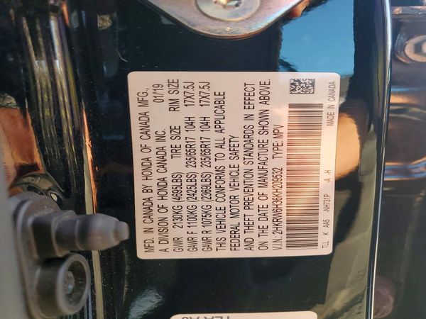 2019 HONDA CRV LX
