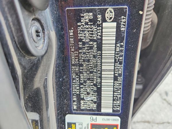 2013 TOYOTA CAMRY