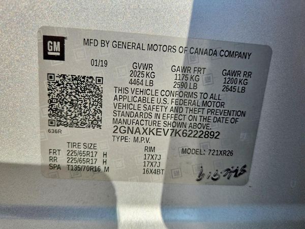 2019 CHEVROLET EQUINOX LT (1LT)