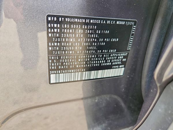2022 VOLKSWAGEN TIGUAN