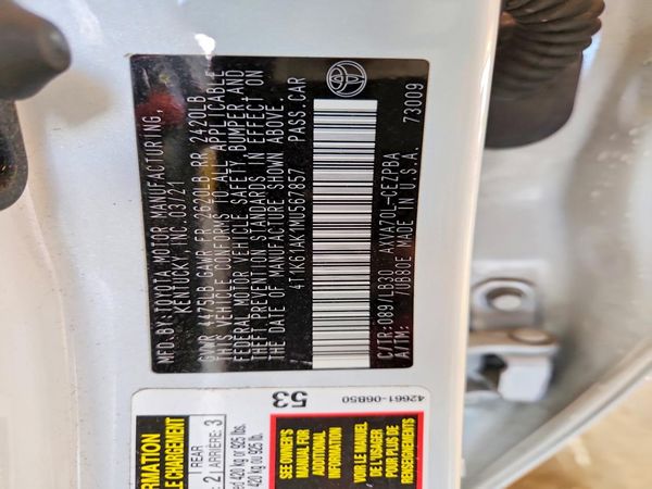 2021 TOYOTA CAMRY XSE