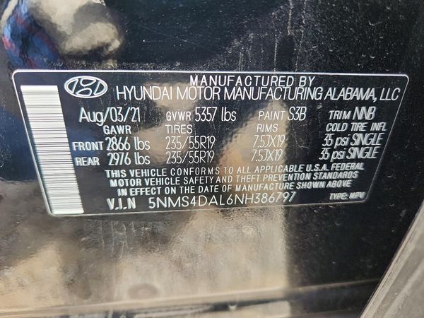 2022 HYUNDAI SANTA FE Limited