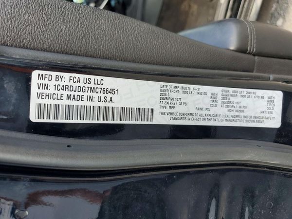 2021 DODGE DURANGO
